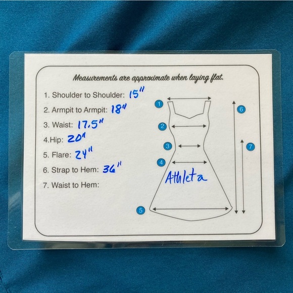 Athleta Nectar Deep Teal/Turquoise Faux Wrap Dress  (Size LP) - Picture 12 of 13